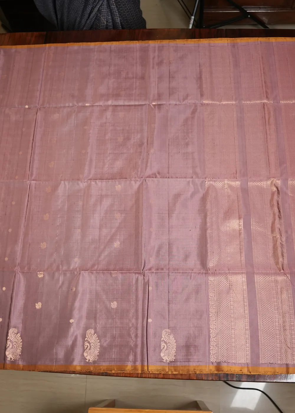 Onion Pink Soft Silk Saree with Honey Border