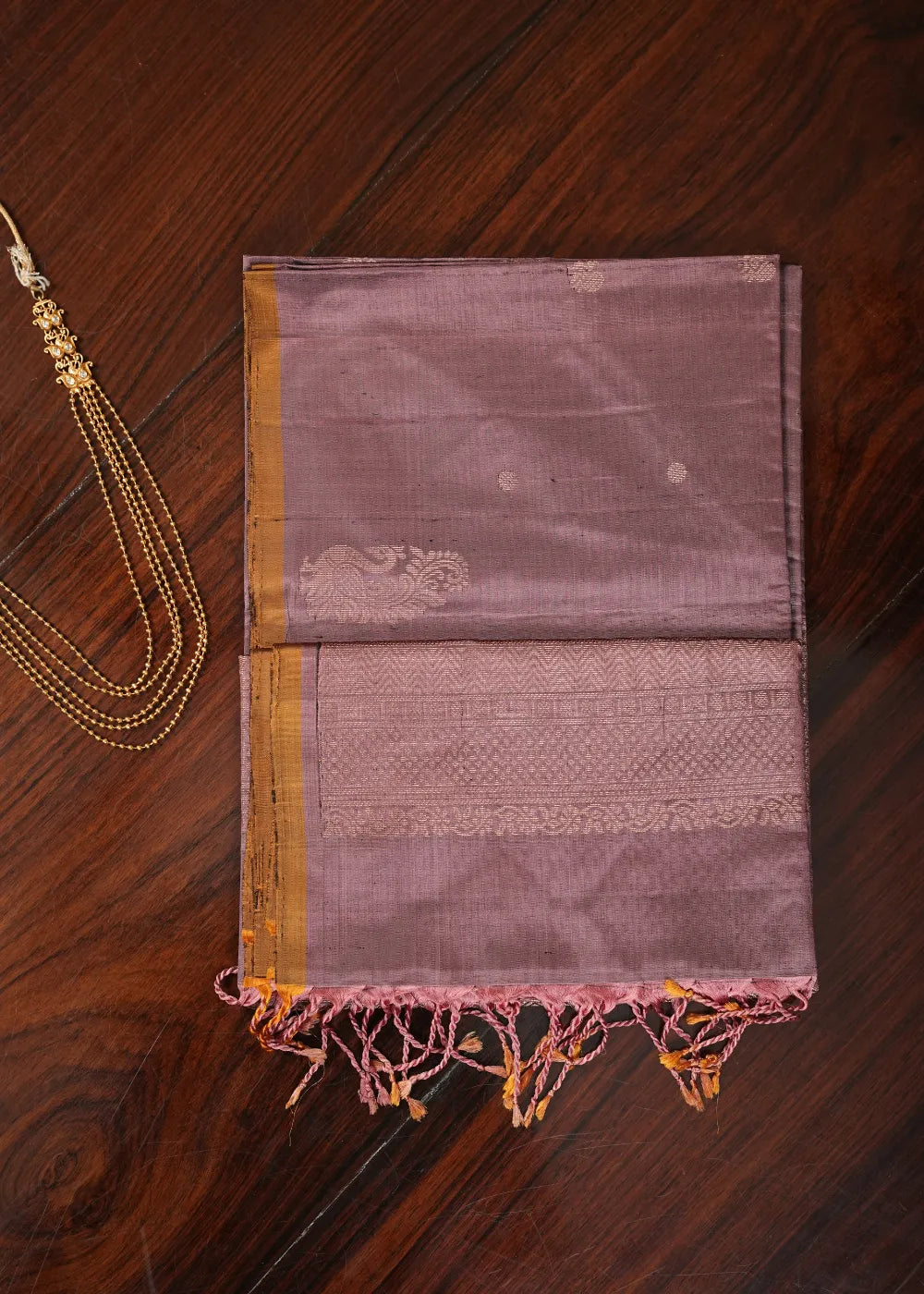 Onion Pink Soft Silk Saree with Honey Border