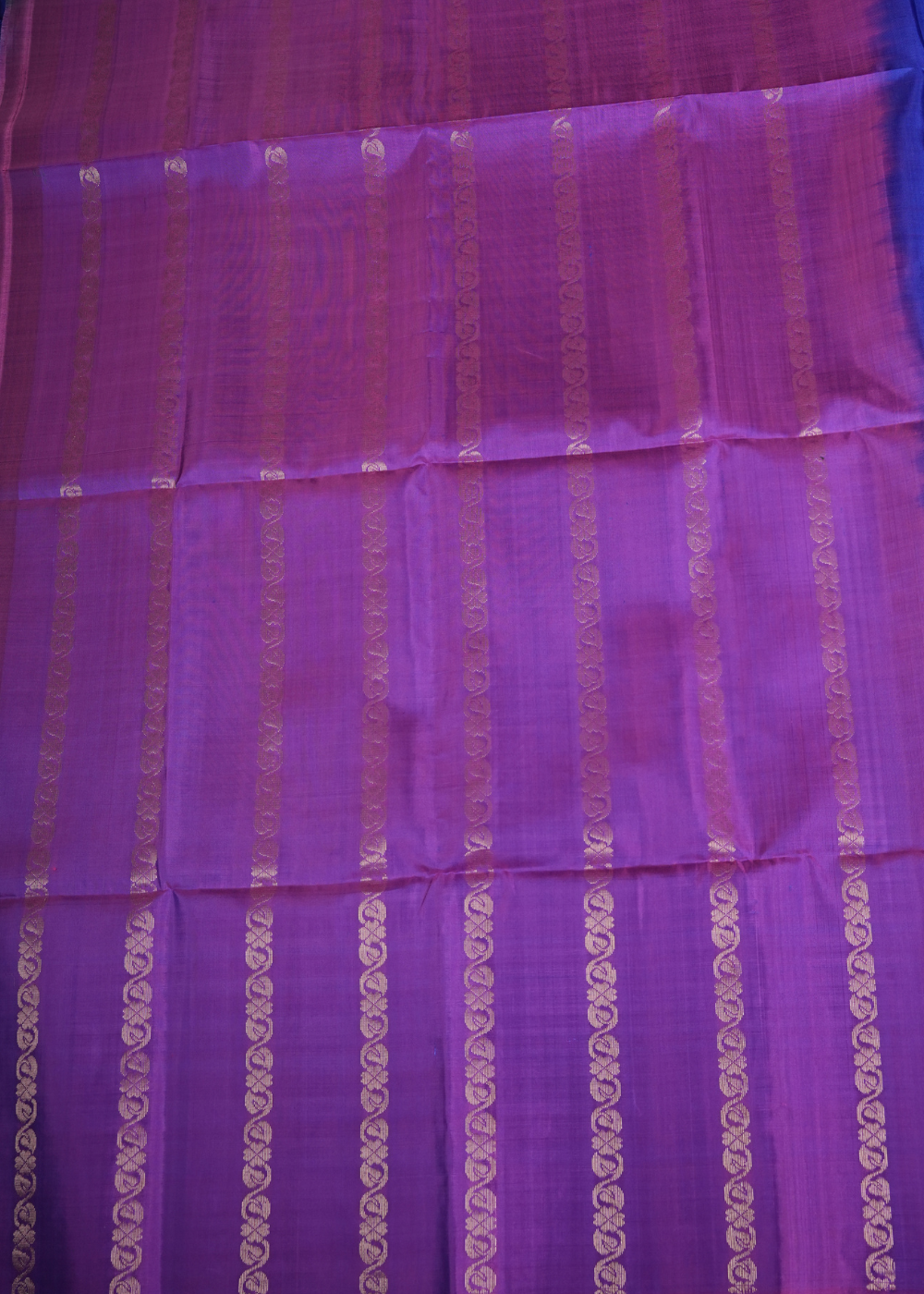 Blue Soft Silk Saree with Temple Border