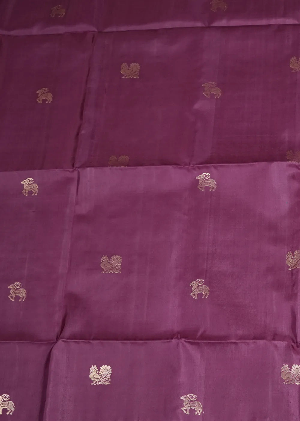 Burgundy with Green Border Soft Silk Saree