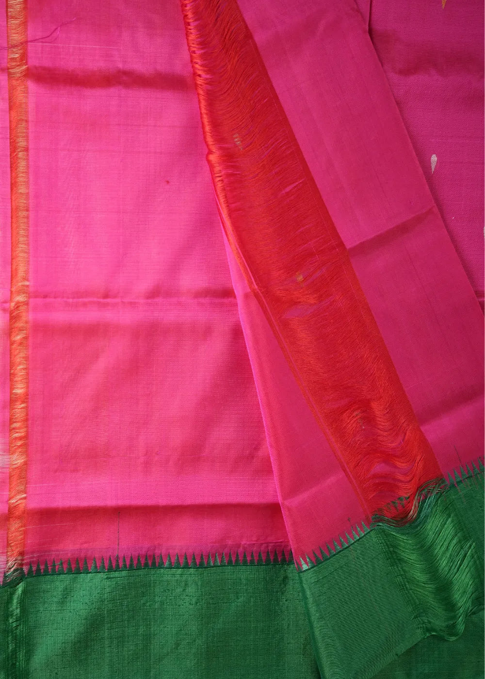 Off White Uppada Silk Saree with Ganga Jamuna Border