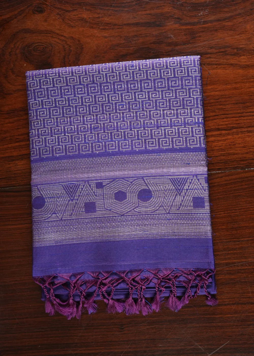 Purple Ahimsa Jute Silk Saree