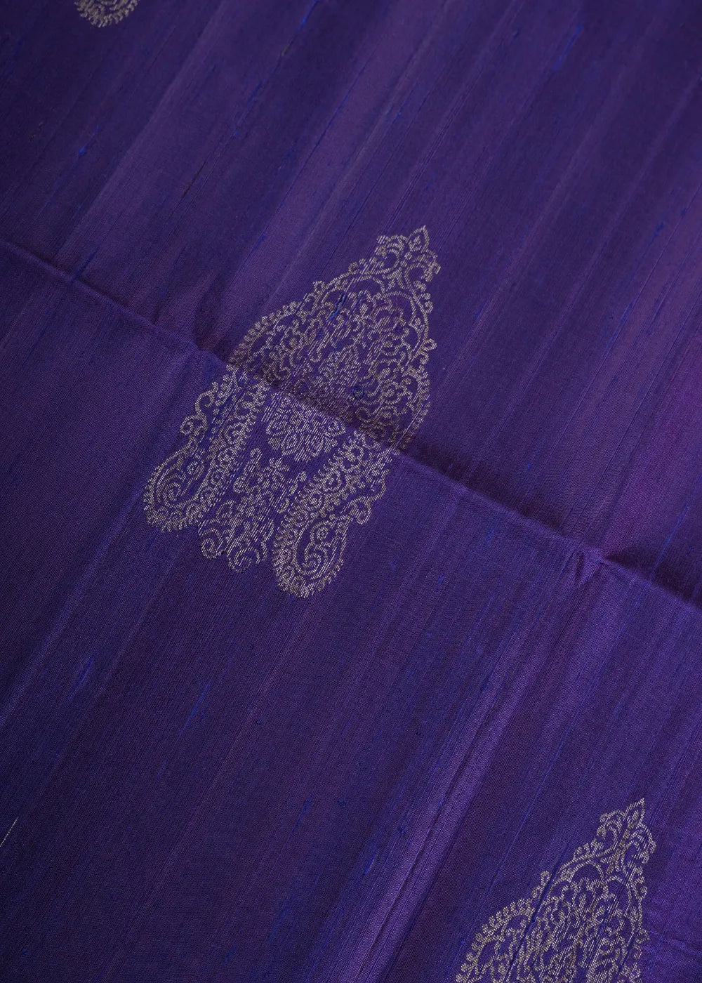 Purple Ahimsa Jute Silk Saree