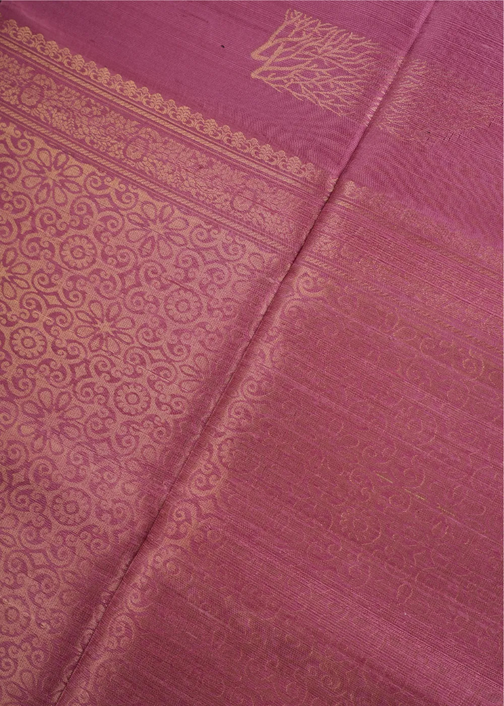 Pink Ahimsa Jute Silk Saree